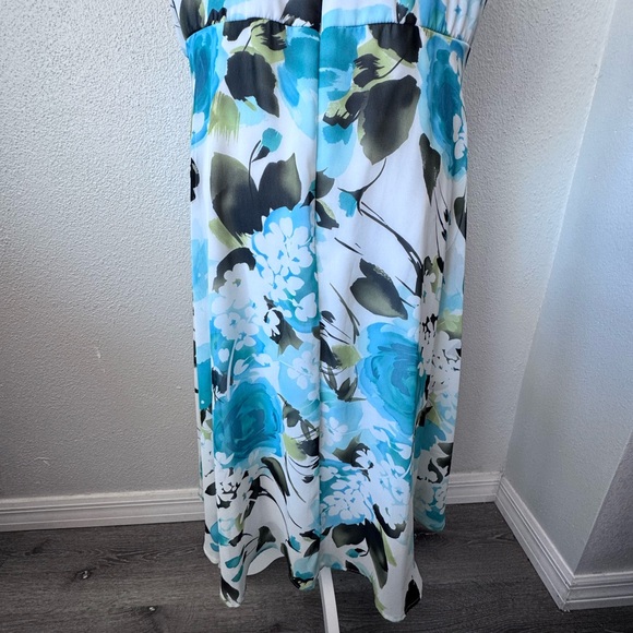 CB Established 1962 Floral Chiffon Dress Lined Sleeveless Party SZ 18 W - Picture 8 of 13